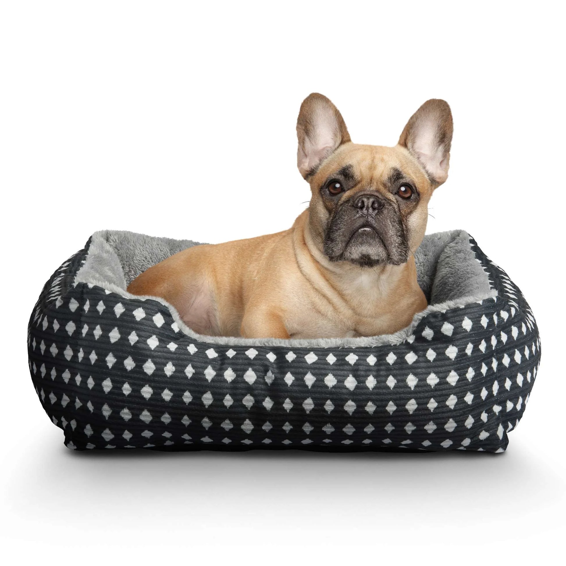 Cuddler Small Dog or Cat Bed, Black 19" X 15"