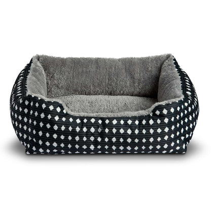 (3 Pack)  Cuddler Small Dog or Cat Bed, Black 19" X 15"