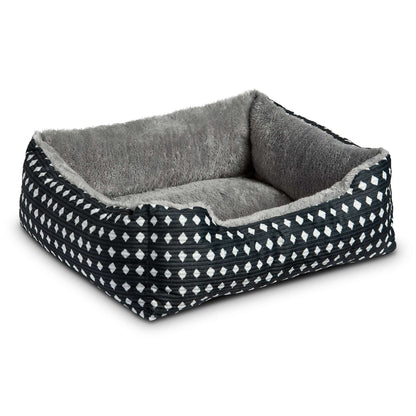 (3 Pack)  Cuddler Small Dog or Cat Bed, Black 19" X 15"